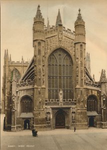 Abbaye de Bath, façade ouest, vers 1925