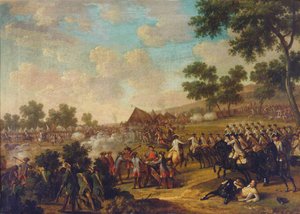 Scène de bataille de la guerre de Sept Ans, seconde moitié du 18ème siècle