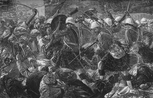 Bataille de Baba Wali : Les Highlanders nettoyant un village, vers 1880