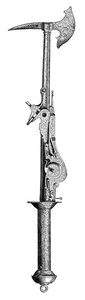 Hache de combat et pistolet, 16ème siècle, 1870 - Unbekannt
