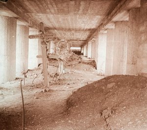 Tranchée à baïonnettes, Verdun, nord de la France, vers 1916-1918