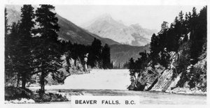 Chutes de Beaver, Colombie-Britannique, Canada, années 1920
