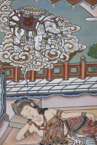 Avant la naissance de Siddhartha Gautama, sa mère rêva d