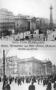 Avant et après, soulèvement anti-anglais irlandais, Dublin, mai 1916
