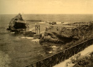 Biarritz - Le Rocher de la Vierge, vers 1930
