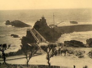 Biarritz - Le Rocher de la Vierge, vers 1930