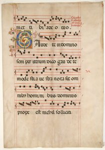 Bifolium avec initiale foliée C, d
