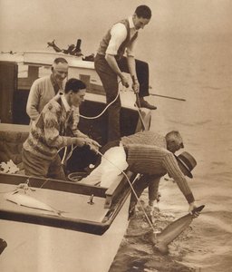 Pêche au gros, baie des Îles, Nouvelle-Zélande, c1927, 1937