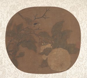 Oiseau sur une branche de camélia, vers 1000 - Unbekannt