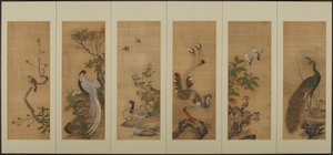 Oiseaux et fleurs, période Edo, 18ème siècle - Unbekannt