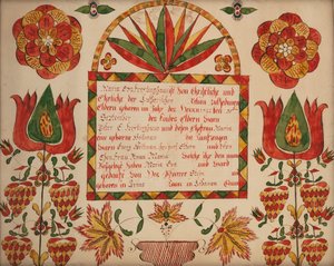Certificat de naissance et de baptême, 1822 - Unbekannt