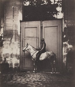 Cavalier noir devant une porte - Unbekannt