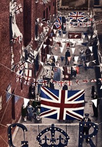 Blackfriars, Londres, décoré pour le couronnement du roi George VI, 1937