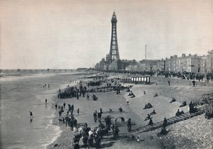 Blackpool - Vue du front, montrant la tour, 1895 - Unbekannt