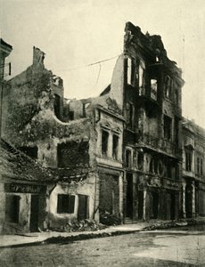 Bâtiments bombardés à Belgrade, Serbie, Première Guerre mondiale