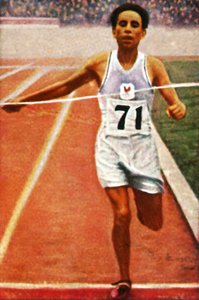 Boughera El Ouafi remportant le marathon pour la France, 1928