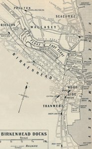 Les docks de Birkenhead se trouvent du côté du Cheshire de la rivière Mersey, 1936 - Unbekannt