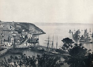 Brixham - La ville basse, montrant la flotte de pêche, 1895