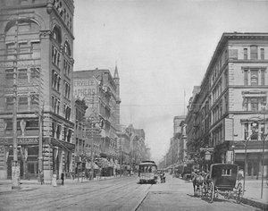 Broadway, vers le nord depuis Chestnut Street, St. Louis, vers 1897