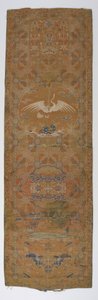Panneau de brocart, dynastie Qing, 18e siècle