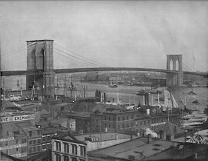 Pont de Brooklyn, New York, vers 1897