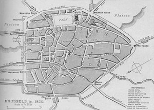 Bruxelles en 1830 - Plan, 1902