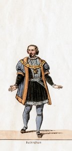 Buckingham, costume pour la pièce de Shakespeare, Henry VIII, 19e siècle - Unbekannt
