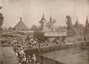 Scène de crémation bouddhiste. - Un Phoongyi-byan, 1900 - Unbekannt