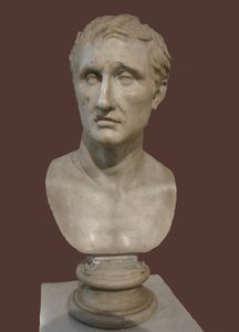 Buste de Ménandre. Copie romaine de la statue grecque de Kephisodotos et Timarchos, 4ème siècle av. J.-C.