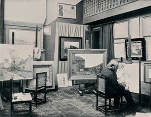 C. Cazin dans son atelier, vers 1897 - Unbekannt