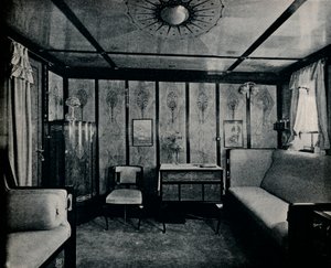 Cabine de luxe sur le North German Lloyd SS. Kronprinzessin Cecilie, vers 1907