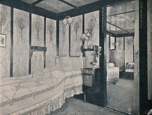 Cabine de luxe sur le SS Kronprinzessin Cecilie de la North German Lloyd, vers 1907