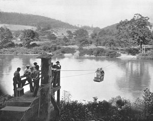 Bac à câble, près de La Colle, Pennsylvanie, USA, vers 1900 - Unbekannt