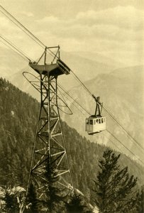 Téléphérique, montagnes du Rax, Basse-Autriche, vers 1935