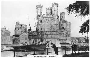 Château de Caernarfon, Caernarfon au nord du Pays de Galles, 1936
