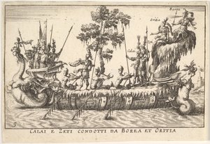 Calais et Zetes conduits par Borée et Orithye