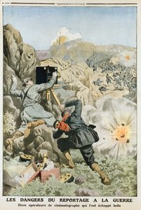 Cameramen sous le feu en filmant pendant la Première Guerre balkanique, 1912