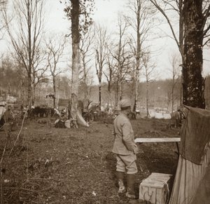 Camp, Genicourt, nord de la France, vers 1914-1918