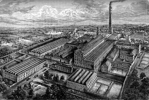 Usines de lin de Camperdown, Dundee, c1880