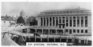 Gare du Pacifique Canadien, Victoria, Colombie-Britannique, Canada, c1920s