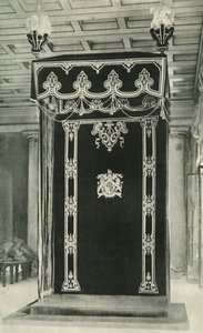 Canopée dans la salle du trône, Government House, 1925