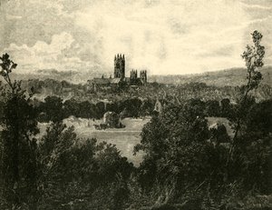 Cathédrale de Canterbury, vue du nord-est, 1890