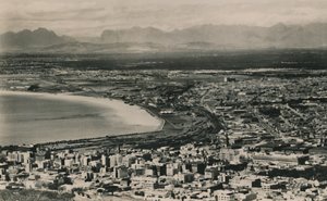 Le Cap - Baie de la Table avec Stellenbosch et les montagnes Hottentots Holland, Afrique du Sud