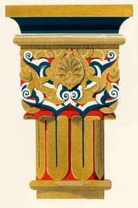 Chapiteau des colonnes, Cour du Bassin, 1907