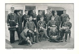 Capitaine et officiers du Victoria et Albert Le Yacht de la Reine lancé en 1855