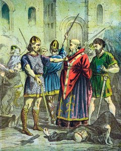 Capture de Saint Alphege, archevêque de Canterbury, 1012, milieu du XIXe siècle