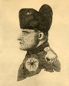 Caricature de Napoléon, vers 1814
