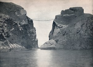 Carrick-A-Rede - Le pont de corde à travers le gouffre, 1895