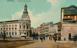 Cartagena - Plaza del Ayuntamiento, vers 1900