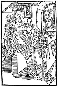 Cassandra, princesse et prophétesse légendaire de Troie, délivrant une prophétie - Unbekannt